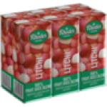 Rhodes Litchi 100% Fruit Juice Blend 6 X 200ML