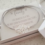 Tasha 925 Sterling Silver Tree Bracelet Adjustable Personalized Note
