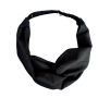 Headband - Turban Twist Style - Rayon Linen - Classic Black