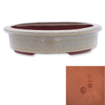 Handmade Tokoname Ceramics - Yozan Ivory Glazed Oval 180MM L X 150MM D X 45MM H