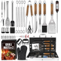 Stainless Steel Braai Grill Tool Kit With Aluminium Case And Mats