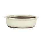 Japanese Shiro Glazed Oval Container - Medium 270 L X 228 W X 83MM H