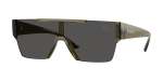 Burberry Unisex Shield Oversized Sunglasses In Transparent Brown - Transparent Brown Onesize