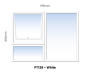 Top Hung Aluminium Window White PT129 1 Vent W1200MM X H900MM