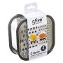 Square Grater With 2 Graters And Polystyrene Contaner