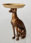 Gold Dog With Metal Tray – 39X19.5CM