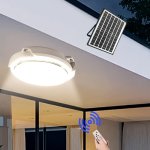 1 Set Solar-powered Ceiling Light - Remote Control Outdoor/indoor Solar Powered LED Smart Roof Light LED Solar Indoor Balcony Ce