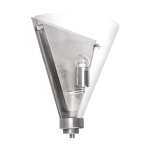 Cone Glass Wall Light In Satin Chrome