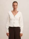 Arianna Sculpted Cardigan - XL Vanilla