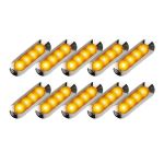 10 X Amber LED Trailer Truck Side Marker Lights Compatible With Universal