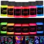 Epoxy Resin Dye Uv Paint Pigment Powder Glow In The Dark Under Uv Black Light Pigment Powder Neon Acrylic Mica Powder Glow Black Light