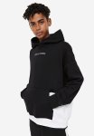 Patterned Hoodie - Multi Black