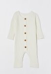 Cotton On Organic Knit Long Sleeve Romper - Milk