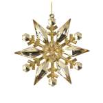 Snowflake Hanging Acrylic 11.5X1.2X11.5CM Gold -