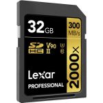 Lexar 32GB Professional 2000X 300MB S Sdhc Uhs-ii Memory Card LSD2000032GBNNNG