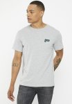 Mens Embroidered Crew Tee Short Sleeve - Heather Grey Melange