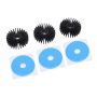 3 Sets 3D Printer Stepper Motor Heatsink Replacement Aluminum Heat Sink