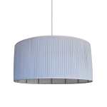 Drum Pleated Organza Pendant Light White