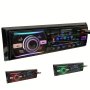 12V Car Radio Single Din Car Stereo Sound MP3 Player Car Stereo 1 Din With Wireless Handsfree Phone/audio STREAMING/7 Color Lights Replaceable/colorful Driving Lights/fm/dual