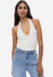 Draped Halterneck Body - Cream