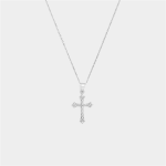 Sterling Silver Cubic Zirconia Pav Celtic Cross Pendant