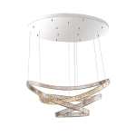 Carousel LED Crystal And Metal Chandelier Light Chrome