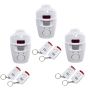Set Of 3 Remote Motion Sensor Wireless Alarm - Aa Battery Operated