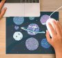 Colorful Planet Design Gaming Mouse Pad