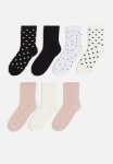 7 Pack Socks - Black Hearts