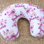 Feeding Pillow Cover Purple Floral