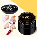 5 In 1 Top Coat Reinforcement Gel No Wipe Top Coat Manicure Uv LED Soak Off Nail Gel Varnish For 3D Chrome Nails Design