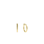 Yellow Gold & Sterling Silver Square Hoop Earrings