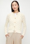 French Connection Knit Pointelle Cardigan - Ecru