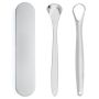 - Tongue Scraper / Cleaner Set For Fresh Breath 2 Scrapers With Case