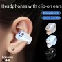 New Clip-on Earphones: MINI Wireless Earbuds With Long Battery Life Universal Phone Control And Voice Noise Cancellation - Suitable For Exercise And Compatible With