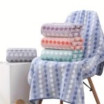 Jit Ultra Soft Quick Drying Bath Sheet - 1PC Extra Large Polyester Bath Towel Modern Oblong Space Theme Woven 290GSM Super Soft