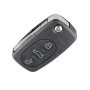 3 Buttons HU66 Blade Blank Flip Car Key Case - Compatible With Audi A2 A3 A4 A6 A8 Tt