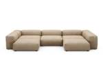 U-shape Sofa - Canvas - Stone - 377CM X 241CM