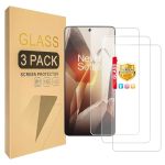 Lucyliy 3 Pack Compatible For Oneplus 13R Screen Protector Tempered Glass Case Friendly 9H Hardness High Definition Anti Scratch
