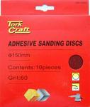 Tork Craft Sanding Disc Psa 150MM 60 Grit No Hole 10 PK