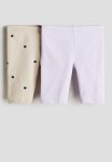 2 Pack Cycling Shorts - Light Purple hearts