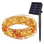 10M Hardwire Solar Fairy Lights – Available In White Gold Multi