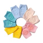Little World Baby Knee Pads For Crawling - 5 Pack Anti Slip Unisex Baby Knee Protectors - Toddler Knee Pads Smiling