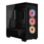 3500X Lx-r Rgb Icue Link Tempered Glass Mid-tower PC Case 3X Fans Included 2X 2.5" 2X 3.5" Black