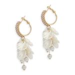 White Petal Drop Earrings