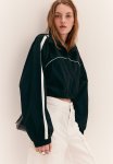 Cropped Windbreaker - Black
