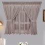 Matoc Designs Curtain -caf Double Layer -mystic Voile -cinnamon -taped - 300CM W X 120CM H