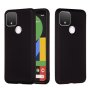 For Google Pixel 5 Pure Color Liquid Silicone Shockproof Full Coverage Case Black