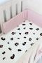 Dusty Pink Muslin Cot Bumper - Cover & Inner