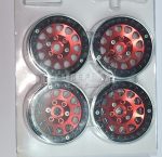 – 1.9" Metal Beadlock Wheels – Red Black 4PCS
